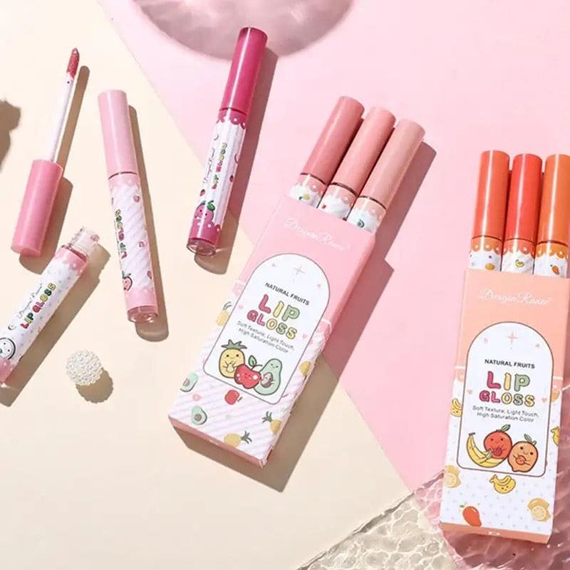 Set Of 3 Fruity Lip Gloss, Velvet Matte Lipstick, Natural Matte Lip Balm, Waterproof Moisturizing Lasting Beauty Makeup Lipstick, Long-Lasting Liquid Lipstick Set Of 3 Fruity Lip Gloss, Velvet Matte Lipstick, Natural Matte Lip Balm, Waterproof Moisturizing Lasting Beauty Makeup Lipstick, Long-Lasting Liquid Lipstick